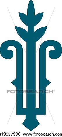 Clip Art - Teal design . Fotosearch