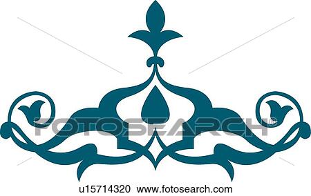 Clipart - Teal design . Fotosearch