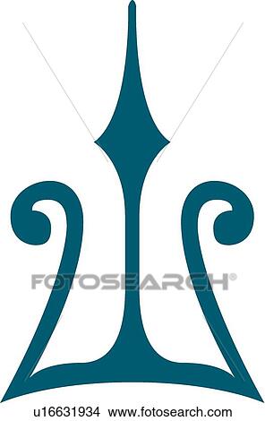 Clipart - Teal design . Fotosearch