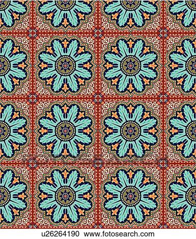 Teal floral square background pattern View Large Clip Art Graphic Clipart - Teal floral square background pattern. Fotosearch