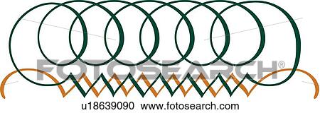 Teal Loop with Teal and Orange Zipzag Lines View Large Clip Art Graphic Clipart - Teal Loop with Teal and Orange Zipzag Lines. Fotosearch