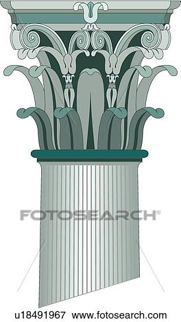 Teal pillar top Design Ornament View Large Clip Art Graphic Clip Art - Teal pillar top Design Ornament. Fotosearch