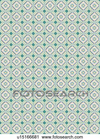 Teal sqaure and circle background pattern View Large Clip Art Graphic Clipart - Teal sqaure and circle background pattern. Fotosearch