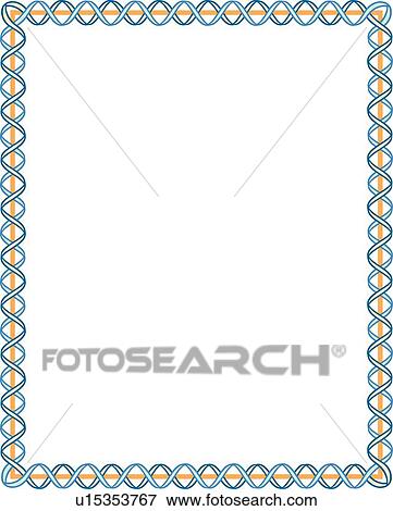 Clip Art - Teal Twist Border. Fotosearch