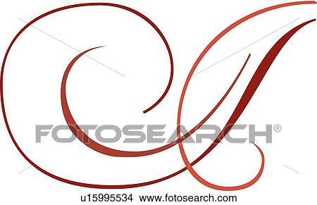 Clipart - Three curled Red and Burgundy Lines. Fotosearch