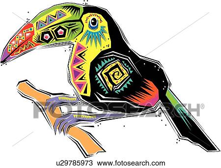 Toucan View Large Clip Art Graphic Clipart - Toucan. Fotosearch