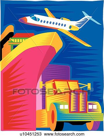 Transportation View Large Clip Art Graphic Clipart - Transportation . Fotosearch