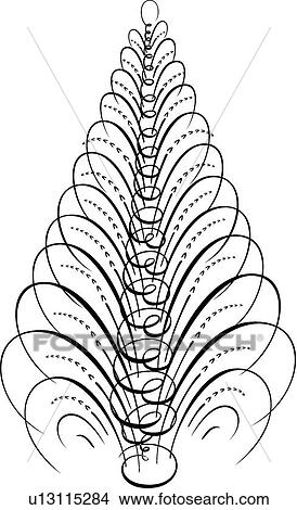 Clipart - Tree Calligraphic Design. Fotosearch