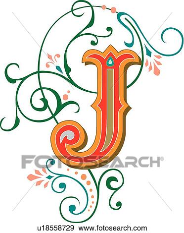 Tuscani Capital J View Large Clip Art Graphic Clip Art - Tuscani Capital J. Fotosearch