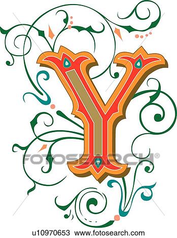 Clipart - Tuscani letter Y. Fotosearch