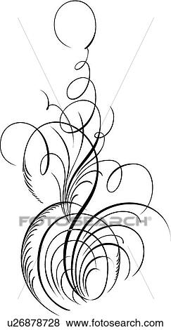 Vertical Calligraphic Design View Large Clip Art Graphic Clip Art - Vertical Calligraphic Design. Fotosearch