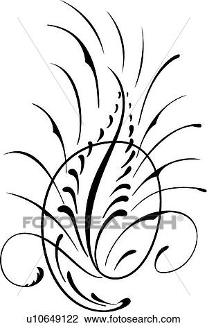 Vertical Calligraphic Design View Large Clip Art Graphic Clipart - Vertical Calligraphic Design. Fotosearch