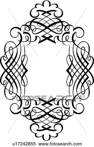 Vertical Calligraphic Design View Large Clip Art Graphic Clipart - Vertical Calligraphic Design. Fotosearch