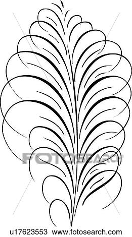 Clipart - Vertical Calligraphic Design. Fotosearch