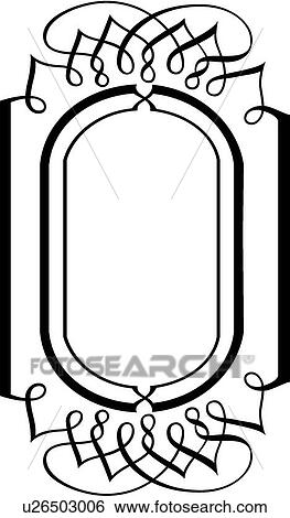 Vertical Oval Calligraphic Design View Large Clip Art Graphic Clip Art - Vertical Oval Calligraphic Design. Fotosearch