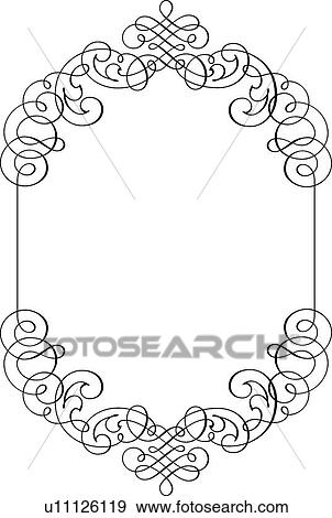 Clip Art - Victorian Calligraphic Design. Fotosearch