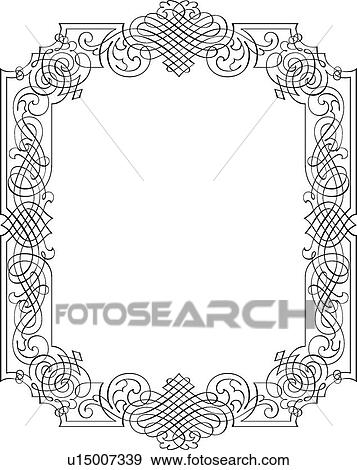 Clip Art - Victorian Calligraphic Design. Fotosearch