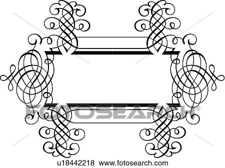 Victorian Calligraphic Design View Large Clip Art Graphic Clip Art - Victorian Calligraphic Design. Fotosearch
