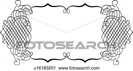 Victorian Calligraphic Design View Large Clip Art Graphic Clipart - Victorian Calligraphic Design. Fotosearch