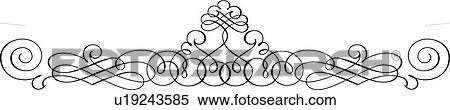 Victorian Calligraphic Design View Large Clip Art Graphic Clipart - Victorian Calligraphic Design. Fotosearch