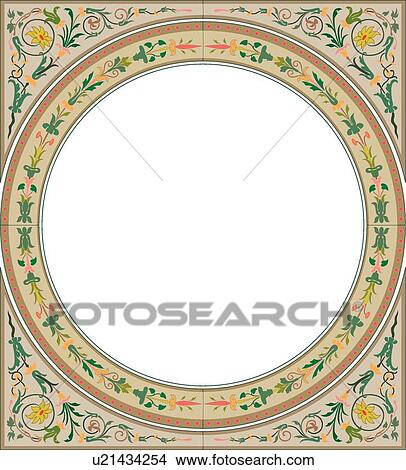 Clipart - Victorian Oval Frame. Fotosearch