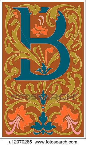 Victorianna Capital B View Large Clip Art Graphic Clipart - Victorianna Capital B. Fotosearch
