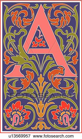 Victorianna letter A View Large Clip Art Graphic Clip Art - Victorianna letter A. Fotosearch