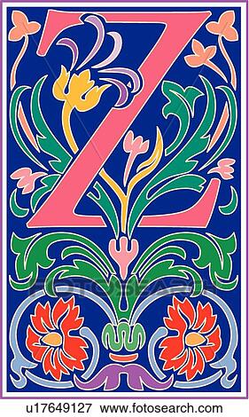 Victorianna letter Z View Large Clip Art Graphic Clip Art - Victorianna letter Z. Fotosearch