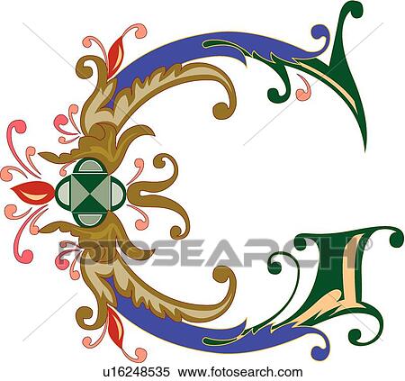 Vincente letter G View Large Clip Art Graphic Clipart - Vincente letter G. Fotosearch