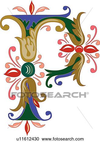 Clipart - Vincente letter P. Fotosearch