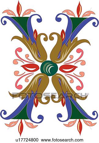 Clipart - Vincente letter X. Fotosearch