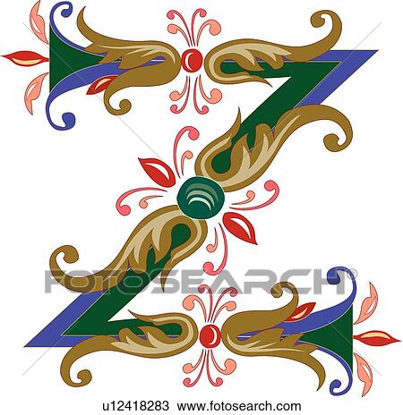 Clipart - Vincente letter Z. Fotosearch