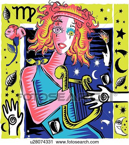 Virgo View Large Clip Art Graphic Clipart - Virgo. Fotosearch