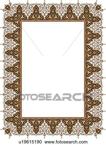 Clipart - Wide Arabesque Border. Fotosearch