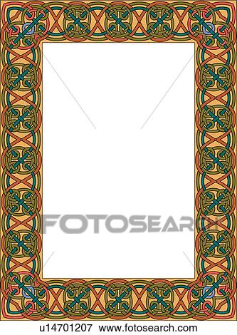 Clip Art - Wide Celtic Border. Fotosearch