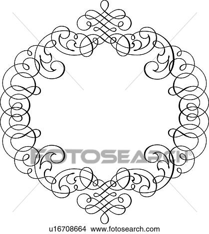 Wreath Calligraphic Design View Large Clip Art Graphic Clipart - Wreath Calligraphic Design. Fotosearch