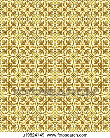 Yellow and green floral background pattern View Large Clip Art Graphic Clip Art - Yellow and green floral background pattern. Fotosearch