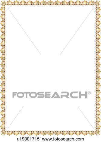 Clipart - Yellow and Orange Fancy Border. Fotosearch