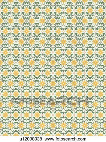 Yellow floral oval background pattern View Large Clip Art Graphic Clip Art - Yellow floral oval background pattern. Fotosearch