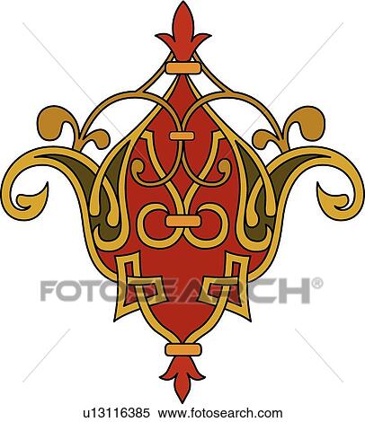 Clipart - Yellow green and red design . Fotosearch