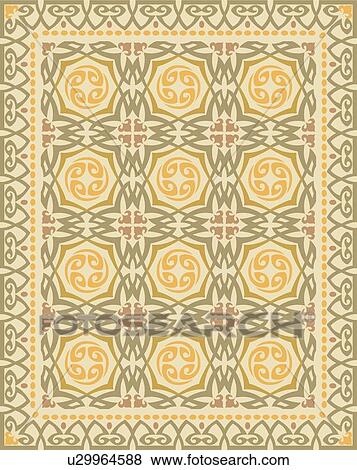 Clip Art - Yellow green knot background pattern. Fotosearch