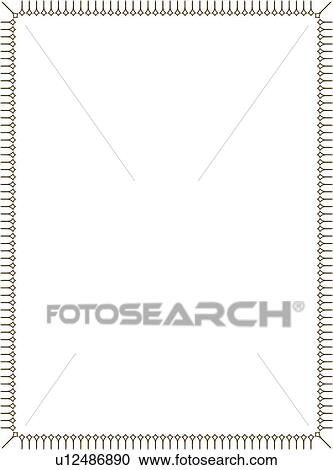 Clipart - Yellow pattern victorian Border. Fotosearch
