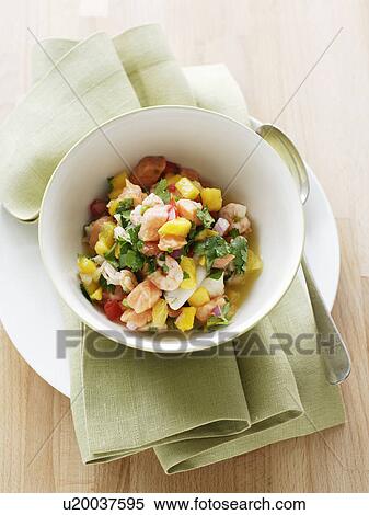 Stock Photography - Bowl of seafood ceviche. Fotosearch