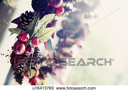 Close up of Christmas wreath View Large Photo Image Stock Image - Close up of Christmas wreath. Fotosearch