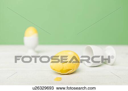 Close up of cracked Easter egg View Large Photo Image Stock Image - Close up of cracked Easter egg. Fotosearch