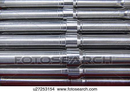 Picture - Close up of metal pipes. Fotosearch