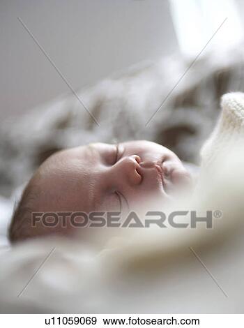 Close up of sleeping babys face View Large Photo Image Stock Photo - Close up of sleeping babys face. Fotosearch