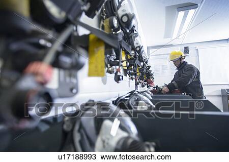 Stock Image - Firefighter in training room. Fotosearch