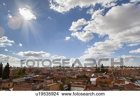 Marrakesh cityscape and clouds View Large Photo Image Picture - Marrakesh cityscape and clouds. Fotosearch