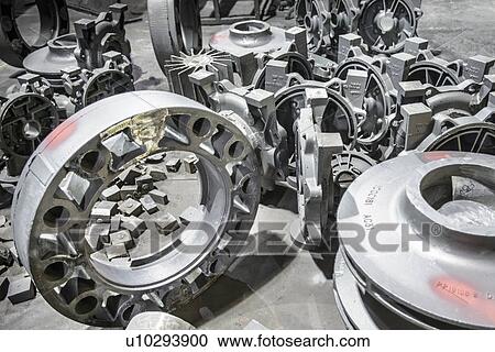 Stock Image - Metal casings in foundry. Fotosearch